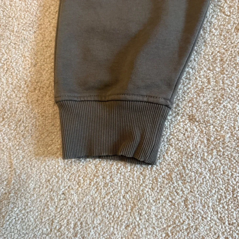 Gymshark Mens Large Joggers Sweatpants Olive Green Slim Fit Fleece‎ Cuffed L